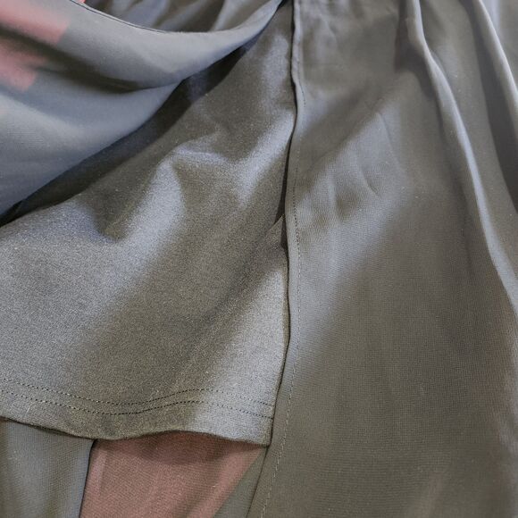 J for Justify Black Jumpsuit Dress Sheer Maxi Overlay V Neck Back Zip Large - Picture 14 of 14